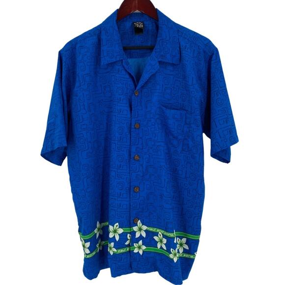 Blue Maui and Sons short sleeve Hawaiian shirt size XL - Picture 1 of 10